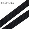 Elastique 9 mm lingerie haut de gamme fabriqué en France couleur noir bonne élasticité prix au mètre