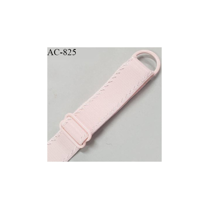 Bretelle lingerie SG 19 mm très haut de gamme couleur rose candy avec 1 barrette et 1 anneau prix à l'unité