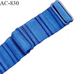 Bretelle 16 mm lingerie SG haut de gamme couleur bleu royal finition avec 2 barrettes prix à la pièce