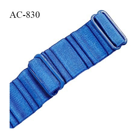 Bretelle 16 mm lingerie SG haut de gamme couleur bleu royal finition avec 2 barrettes prix à la pièce