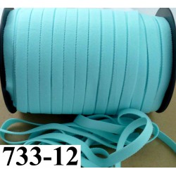 élastique plat largeur 12 mm couleur bleu vert lagon vendu au mètre