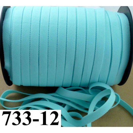 élastique plat largeur 12 mm couleur bleu vert lagon vendu au mètre