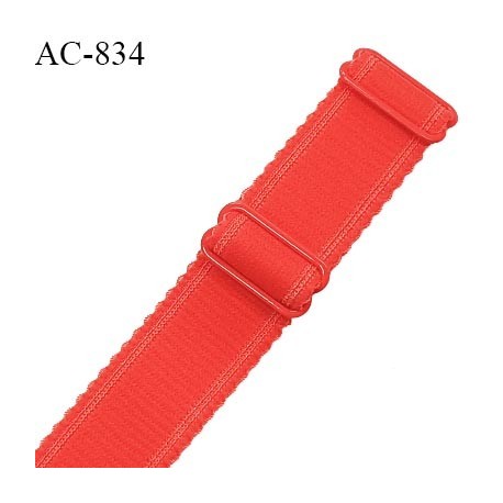 Bretelle lingerie SG 24 mm très haut de gamme couleur rouge garance finition avec 2 barrettes prix à l'unité