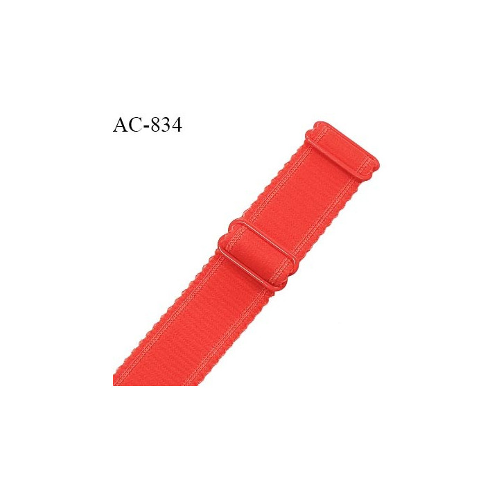 Bretelle lingerie SG 24 mm très haut de gamme couleur rouge garance finition avec 2 barrettes prix à l'unité
