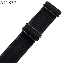 Bretelle lingerie SG 19 mm très haut de gamme couleur noir finition avec 2 barrettes prix à l'unité