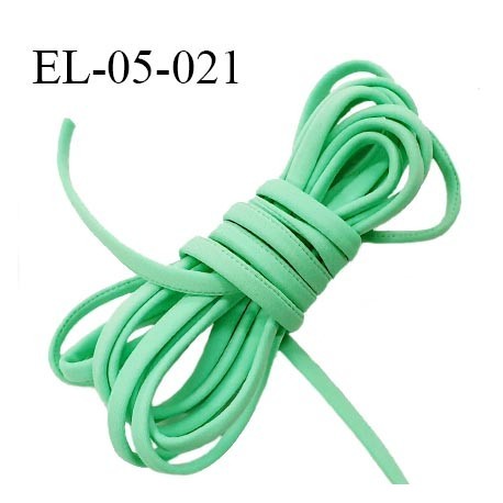 Cordon élastique 5 mm ou cache armature underwire casing galon couleur vert lycra extensible diamètre 5 mm prix au mètre