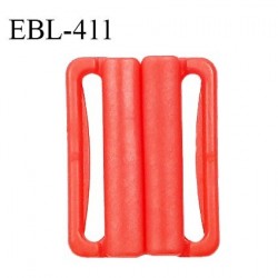 Boucle clip 30 mm attache réglette pvc spécial maillot de bain couleur coquelicot haut de gamme prix à l'unité