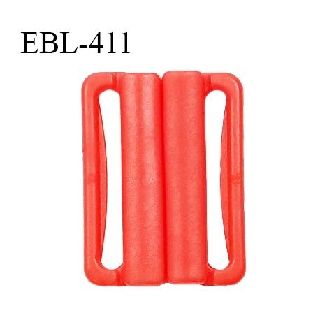 Boucle clip 30 mm attache réglette pvc spécial maillot de bain couleur coquelicot haut de gamme prix à l'unité