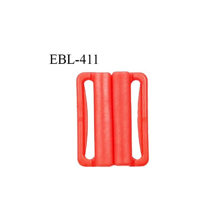Boucle clip 30 mm attache réglette pvc spécial maillot de bain couleur coquelicot haut de gamme prix à l'unité