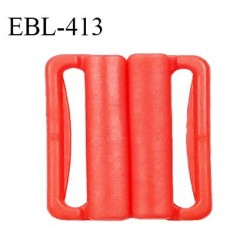 Boucle clip 16 mm attache réglette pvc spécial maillot de bain couleur rouge coquelicot haut de gamme prix à l'unité