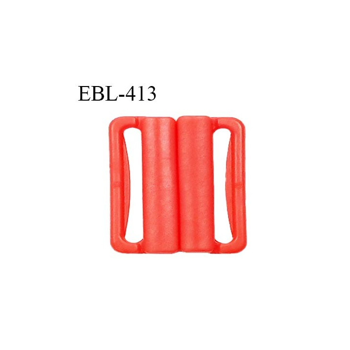 Boucle clip 16 mm attache réglette pvc spécial maillot de bain couleur coquelicot haut de gamme prix à l'unité