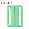 Boucle clip 30 mm attache réglette pvc spécial maillot de bain couleur vert haut de gamme prix à l'unité