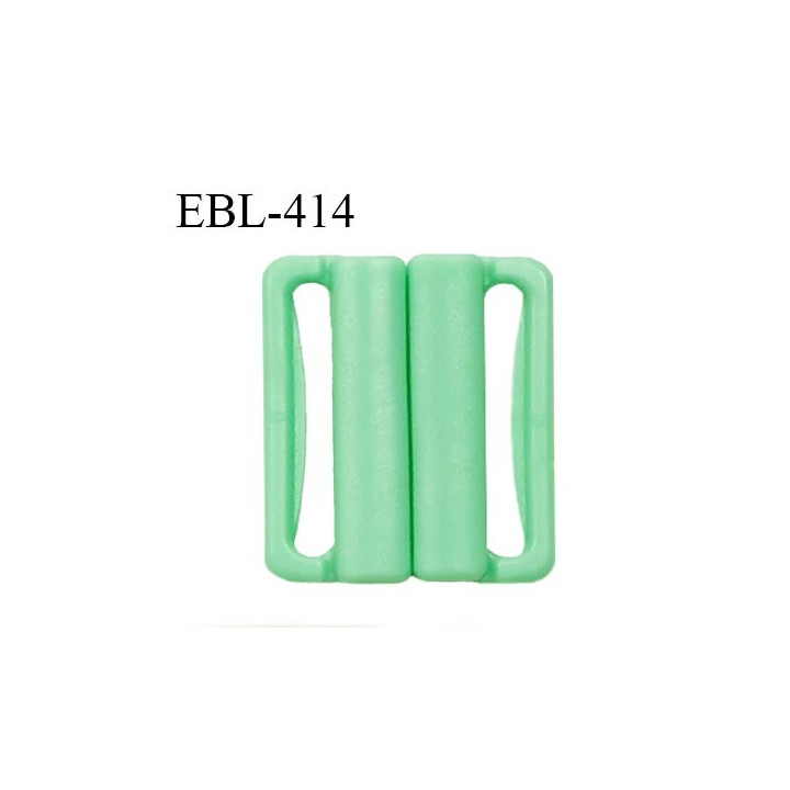 Boucle clip 25 mm attache réglette pvc spécial maillot de bain couleur vert haut de gamme prix à l'unité