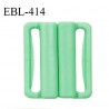 Boucle clip 25 mm attache réglette pvc spécial maillot de bain couleur vert haut de gamme prix à l'unité