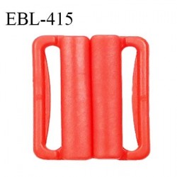 Boucle clip 25 mm attache réglette pvc spécial maillot de bain couleur rouge coquelicot haut de gamme prix à l'unité