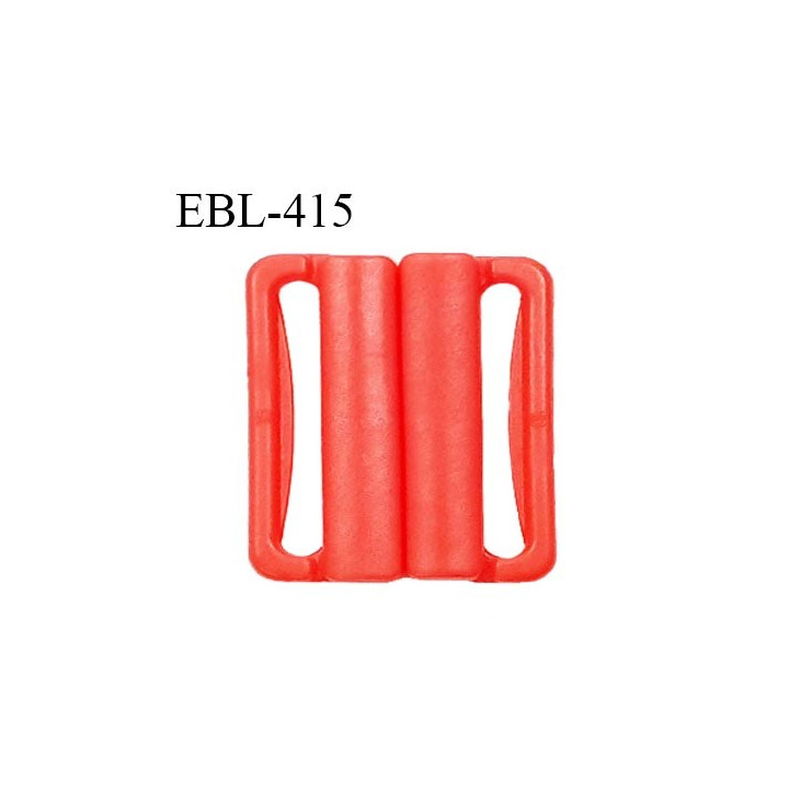 Boucle clip 25 mm attache réglette pvc spécial maillot de bain couleur coquelicot haut de gamme prix à l'unité