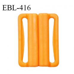 Boucle clip 30 mm attache réglette pvc spécial maillot de bain couleur orange mangue haut de gamme prix à l'unité