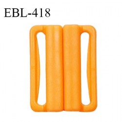 Boucle clip 25 mm attache réglette pvc spécial maillot de bain couleur orange mangue haut de gamme prix à l'unité