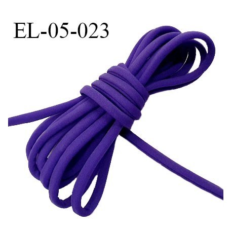 Cordon élastique 5 mm ou cache armature underwire casing galon couleur violet lycra extensible diamètre 5 mm prix au mètre