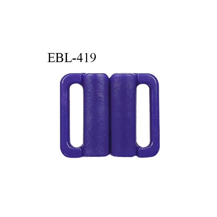 Boucle clip 16 mm attache réglette pvc spécial maillot de bain couleur bleuet haut de gamme prix à l'unité