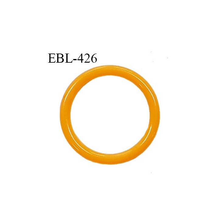 Anneau de réglage 13 mm en pvc couleur mangue diamètre intérieur 13 mm diamètre extérieur 17 mm épaisseur 2 mm prix à l'unité