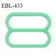 Réglette 18 mm de réglage de bretelle pour soutien gorge et maillot de bain en pvc couleur vert prix à l'unité