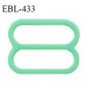Réglette 18 mm de réglage de bretelle pour soutien gorge et maillot de bain en pvc couleur vert prix à l'unité