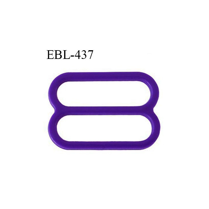 Réglette 16 mm de réglage de bretelle pour soutien gorge et maillot de bain en pvc couleur violet (iris) prix à l'unité