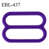 Réglette 16 mm de réglage de bretelle pour soutien gorge et maillot de bain en pvc couleur violet (iris) prix à l'unité
