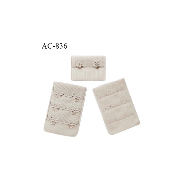 Agrafe 38 mm attache SG haut de gamme couleur étincelle 3 rangées 2 crochets fabriqué en France prix à l'unité
