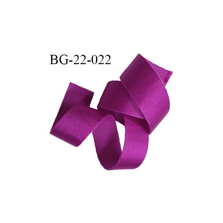 Devant bretelle 22 mm attache bretelle rigide pour anneaux couleur pivoine satiné haut de gamme très solide prix au mètre