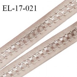 Elastique 16 mm bretelle et lingerie couleur beige rosé fabriqué en France pour une grande marque largeur 16 mm prix au mètre