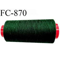 Cone de 2000 m fil Polyester Coats épic fil n° 30 couleur vert bouteille clair longueur de 2000 mètres bobiné en France