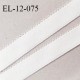 Elastique 12 mm lingerie haut de gamme couleur blanc fabriqué en France largeur 12 mm + 2 mm picots prix au mètre