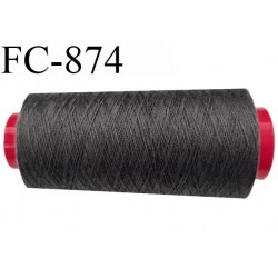 Cone de 2000 m fil Polyester Coats épic fil n° 30 couleur gris longueur de 2000 mètres bobiné en France