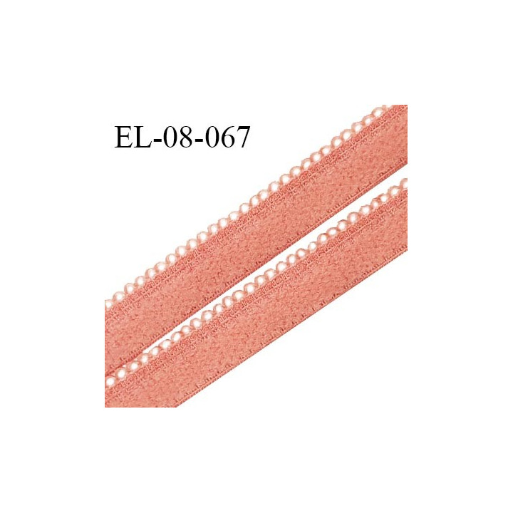 Elastique picots 8 mm lingerie couleur rose mistinguette largeur 8 mm haut de gamme Fabriqué en France prix au mètre