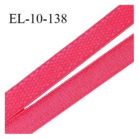 Elastique 10 mm lingerie haut de gamme fabriqué en France couleur fraise élastique souple largeur 10 mm prix au mètre