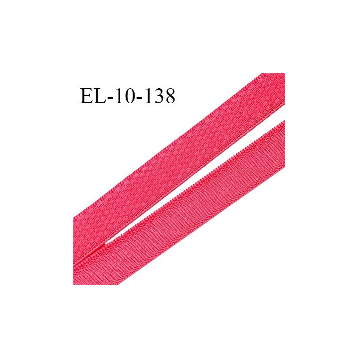 Elastique 10 mm lingerie haut de gamme fabriqué en France couleur fraise élastique souple largeur 10 mm prix au mètre