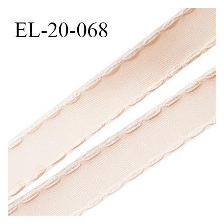 Elastique 20 mm bretelle et lingerie avec surpiqûres couleur satin forte élasticité fabriqué en France prix au mètre