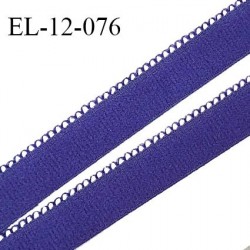 Elastique 12 mm lingerie haut de gamme couleur bleu gouache (indigo) fabriqué en France prix au mètre