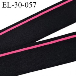 élastique 30 mm spécial lingerie, sport  caleçon couleur noir et rose oeko-tex prix au mètre