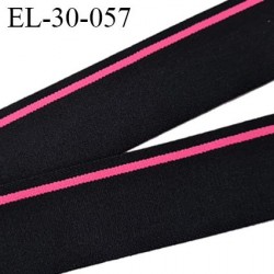élastique 30 mm spécial lingerie, sport caleçon couleur noir et rose oeko-tex prix au mètre