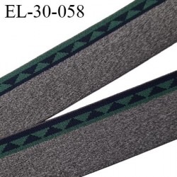 élastique 30 mm spécial lingerie, sport caleçon couleur gris chiné bordeaux bleu et vert oeko-tex prix au mètre