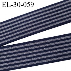 élastique 30 mm spécial lingerie, sport caleçon couleur bleu marine et gris oeko-tex haut de gamme prix au mètre
