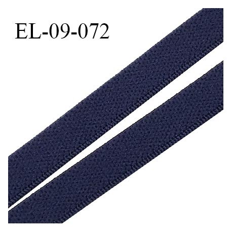 Elastique 9 mm lingerie couleur bleu marine (outremer) largeur 9 mm haut de gamme Fabriqué en France prix au mètre