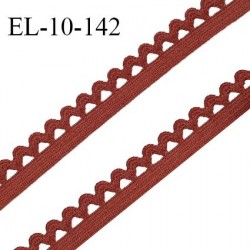 Elastique 10 mm picot lingerie couleur rouille largeur 10 mm haut de gamme Fabriqué en France prix au mètre