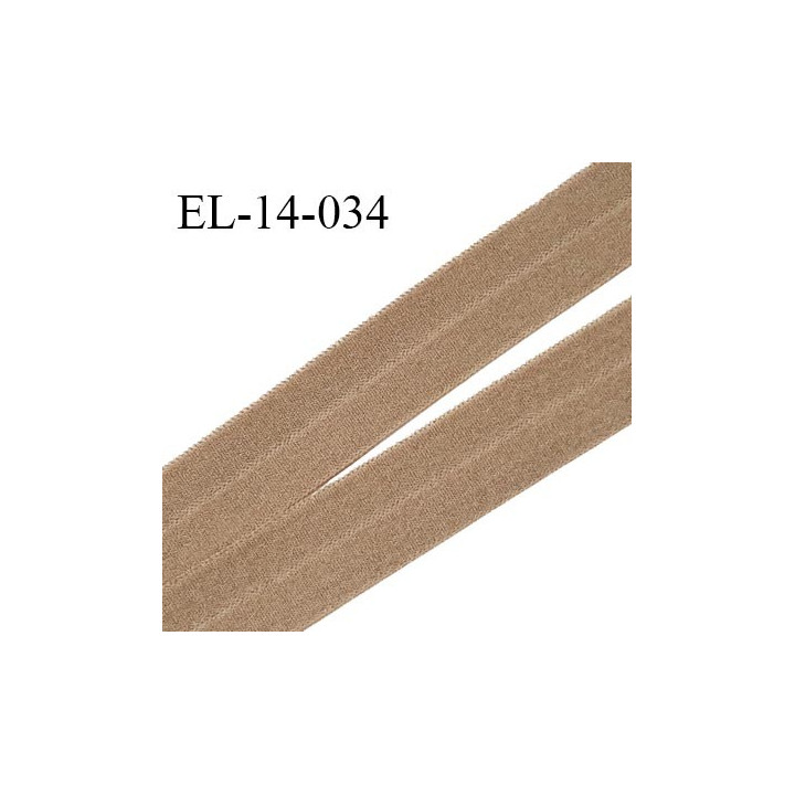 Elastique lingerie 14 mm pré plié haut de gamme fabriqué en France couleur chair foncé largeur 14 mm prix au mètre