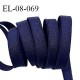 Elastique 8 mm lingerie haut de gamme fabriqué en France couleur bleu marine élastique souple et brillant prix au mètre