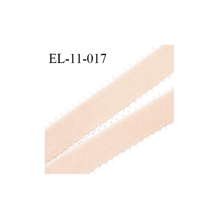 Elastique picot 11 mm couleur rose glacé haut de gamme superbe largeur 11 mm prix au mètre