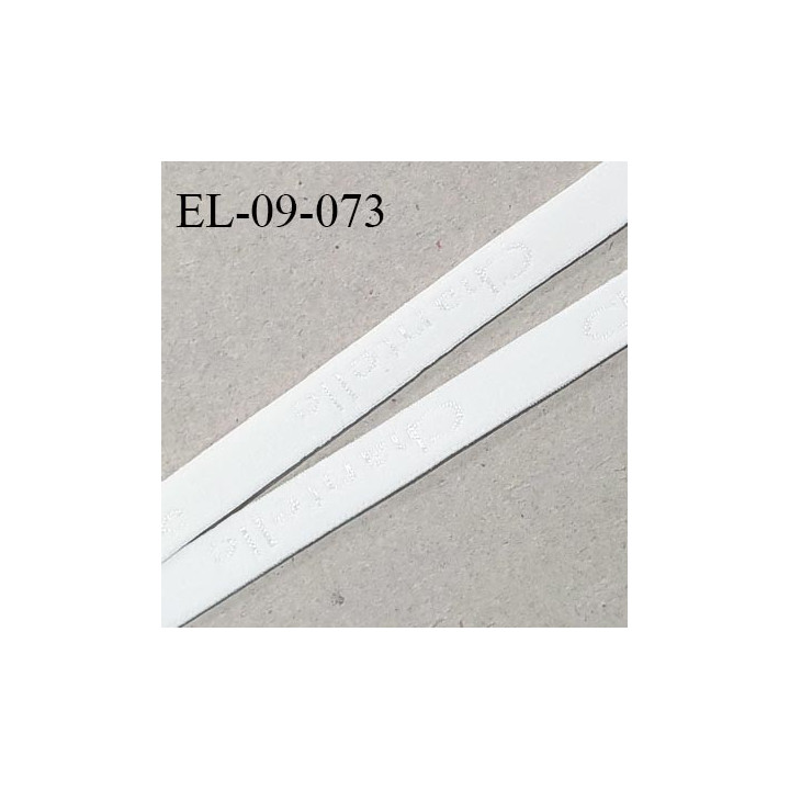 Elastique 9 mm lingerie haut de gamme couleur blanc inscription Chantelle largeur 9 mm prix au mètre